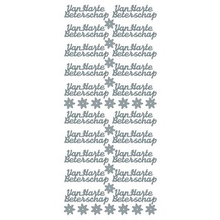 Sticker Van harte beterschap zilver