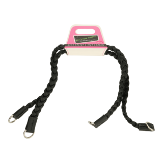 Tas beugel hengsel leer zwart 52cm