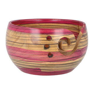 Scheepjes Yarn bowl dennenhout 15x10cm lichtbruin-rood
