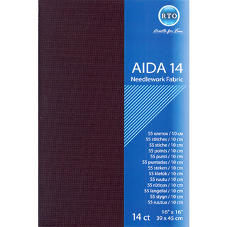 Borduurstof Aida 14 count - Black - RTO 39x45cm