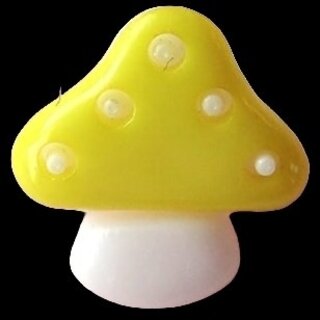 Knoop paddestoel lime groen 14mm