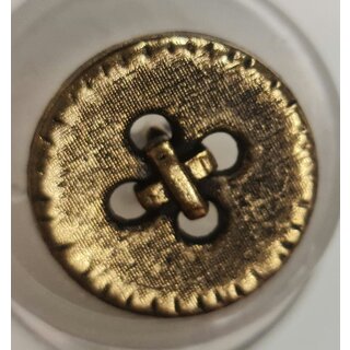 Knoop metaal goud stiksteek 17mm