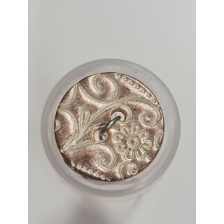 Knoop metaal zilver rose sierlijk bloem