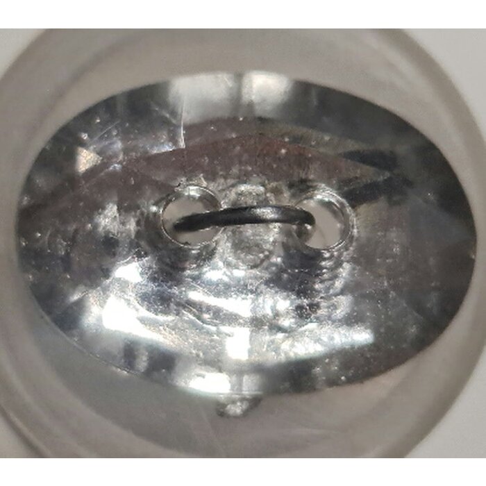 Knoop strass kristal ovaal 18x12mm 2 gaats