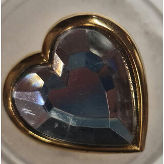 Knoop strass hart goud 16mm