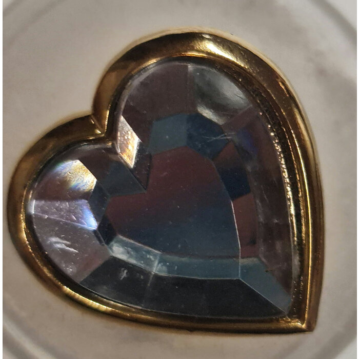 Knoop strass hart goud 16mm