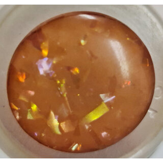 Knoop glimmer zalm oranje 16mm