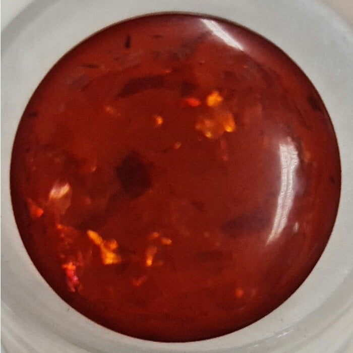 Knoop glimmer rood 14mm