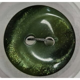 Knoop glans/glitter groen 14mm 2 gaats