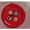 Knopen rood 8mm 4 gaats poppen beren knopen mini