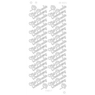 Met oprechte deelneming Platinum stickers - Zilver