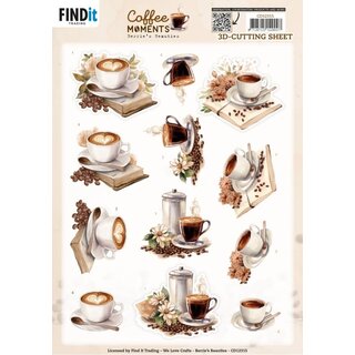 3D knipvel - Berries Beauties - Coffee Moments - Cup of Coffee