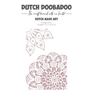 Dutch mask art DDBD - Grunge Doily - A5 stencil