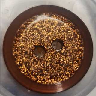 Knoop glitter bruin 25mm bruin