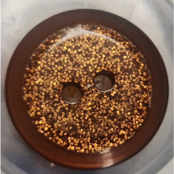 Knoop glitter bruin 25mm bruin