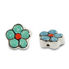Keramiek kralen bloem Multicolour 4st