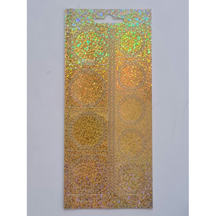 Frame stickers lied van lier goud (per stuk)