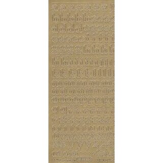 Stickers letters alphabet goud rond groot