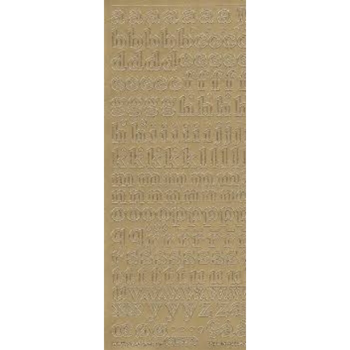 Stickers letters alphabet goud rond groot