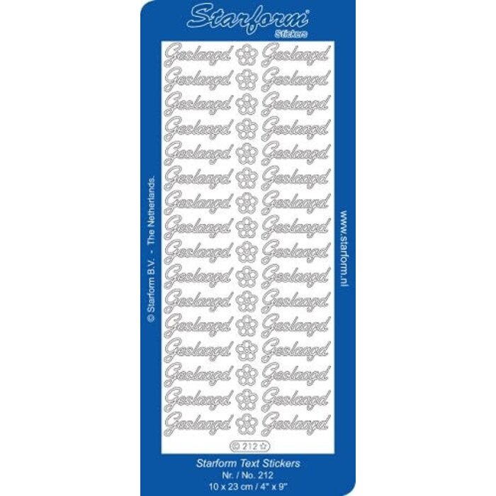 Sticker geslaagd goud Starform