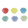 Kralen keramiek schelp Multicolour 10mm per stuk
