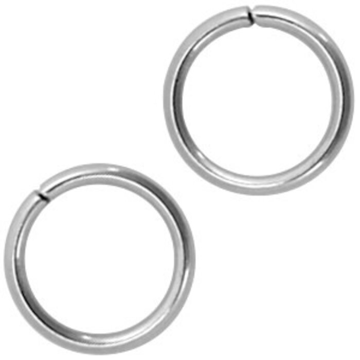 Roestvrij stalen (RVS) Stainless steel onderdelen buigring 6mm Zilver 100st