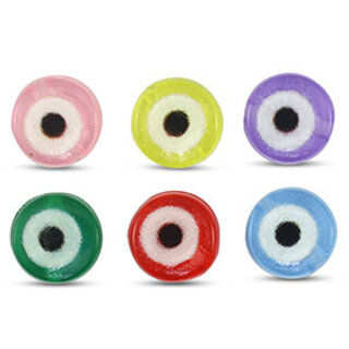 Letterkralen 7mm van acryl Evil Eye Multicolor 50st