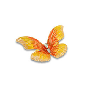 Broches vlinder Gold-yellow-orange metaal 30.5x43.5mm