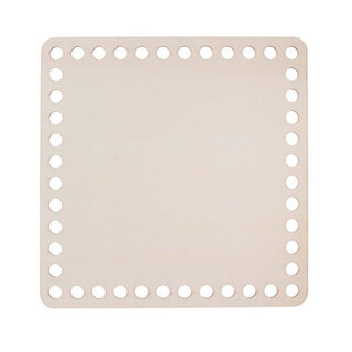 Wooden Square 15x15cm met 7mm gaten hout vierkant