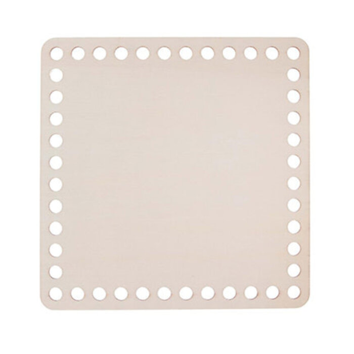 Wooden Square 15x15cm met 7mm gaten hout vierkant