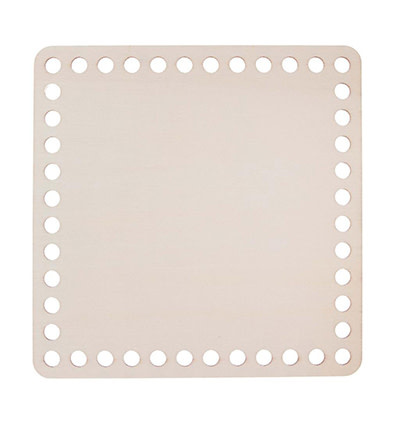 Wooden Square 15x15cm met 7mm gaten hout vierkant