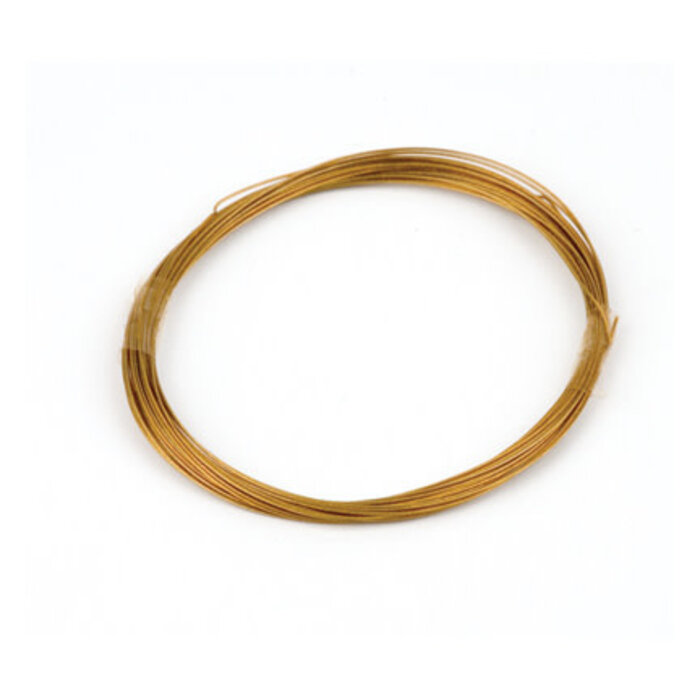 Beading wire with coating, Gilt, 0.4mmx4m