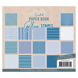 Card Deco Essentials - Paperbook - Blue Stripes