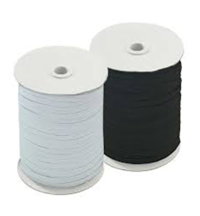 Elastiek rol zwart 5mm 150m