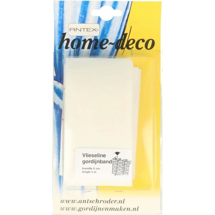 Vlieseline gordijnband 6cm 5m