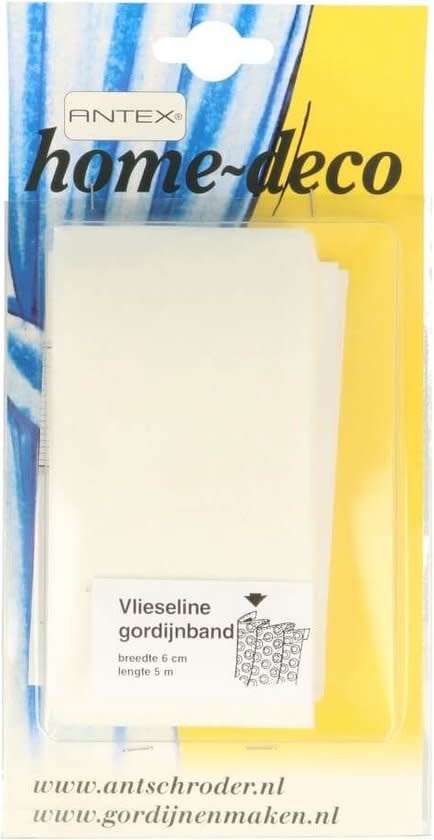 Vlieseline gordijnband 6cm 5m