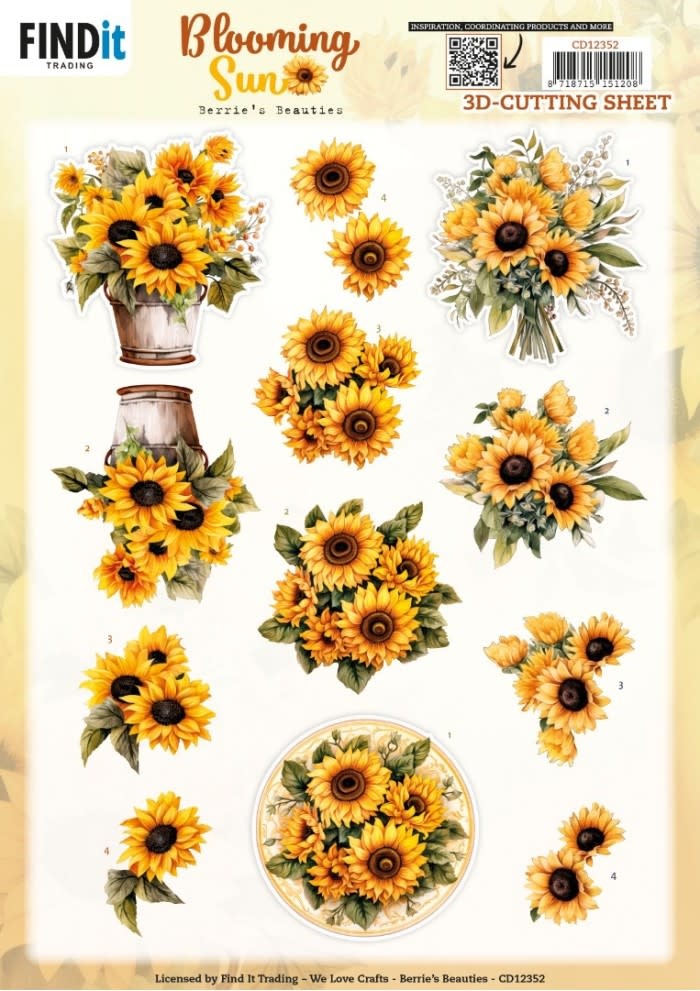 3D knipvel - berries beauties - blooming sun - golden glow