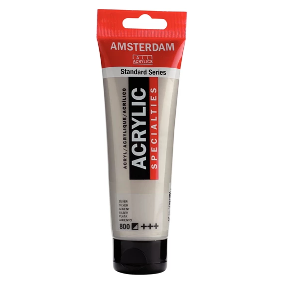 Amsterdam • Acrylverf Tube 120ml zilver 800