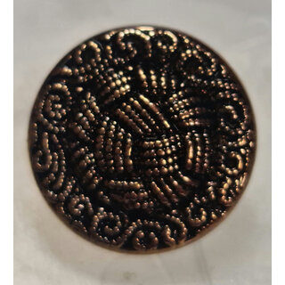 Knoop 12mm goud plastic antiek met oogje