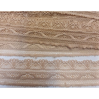 Kant donker beige 30mm per meter (elastisch)