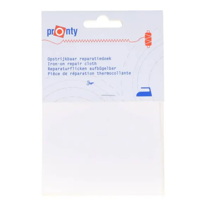 Pronty Reparatiedoek keperkatoen opstrijkbaar Wit