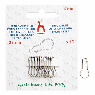 Pony Veiligheidsspelden 22mm zilver