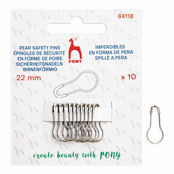 Pony Veiligheidsspelden 22mm zilver