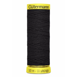 Gütermann Elastiek 5x10m - 5262 Zwart