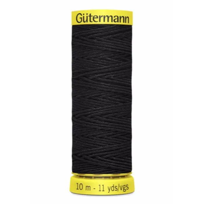 Gütermann Elastiek 5x10m - 5262 Zwart