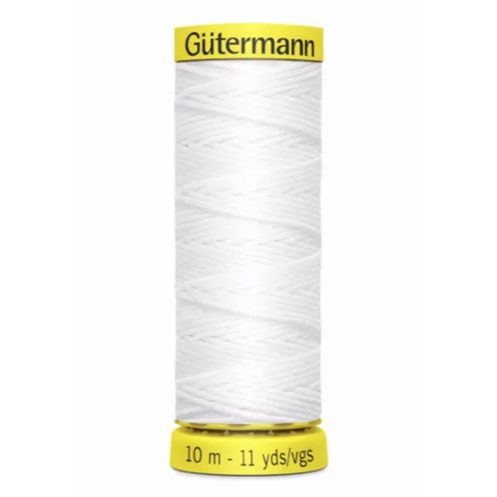 Gütermann Elastiek 5x10m - 5019 wit