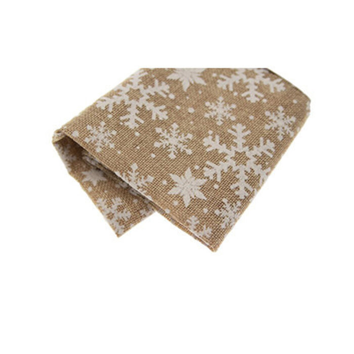 Dekostof snowflakes, White 50x68cm