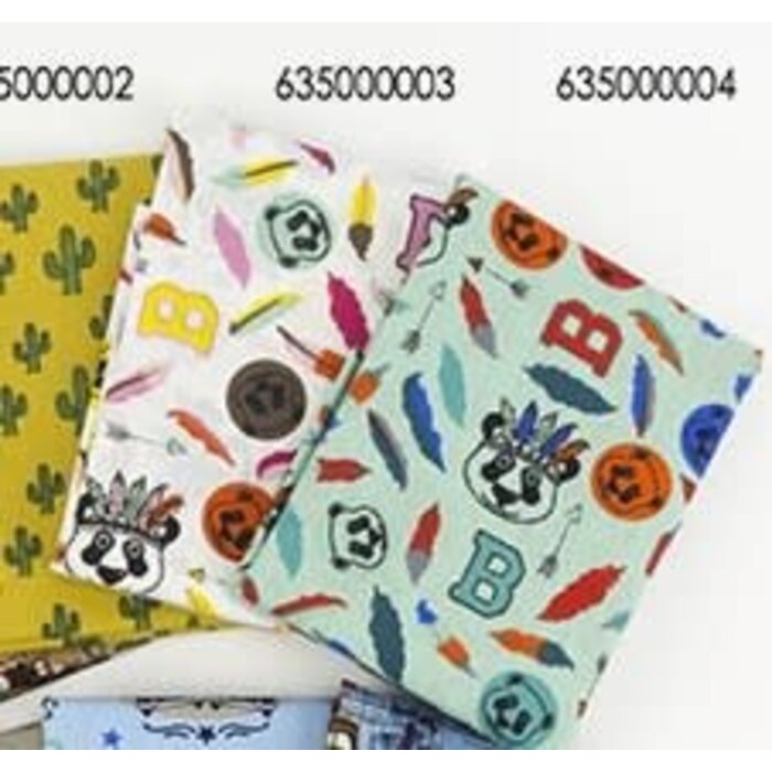 Oaki Doki Stofje Boys nr.03 wit 50 x 70cm