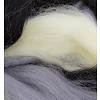 German merino lontwol mix 50gr zwart wit stafil