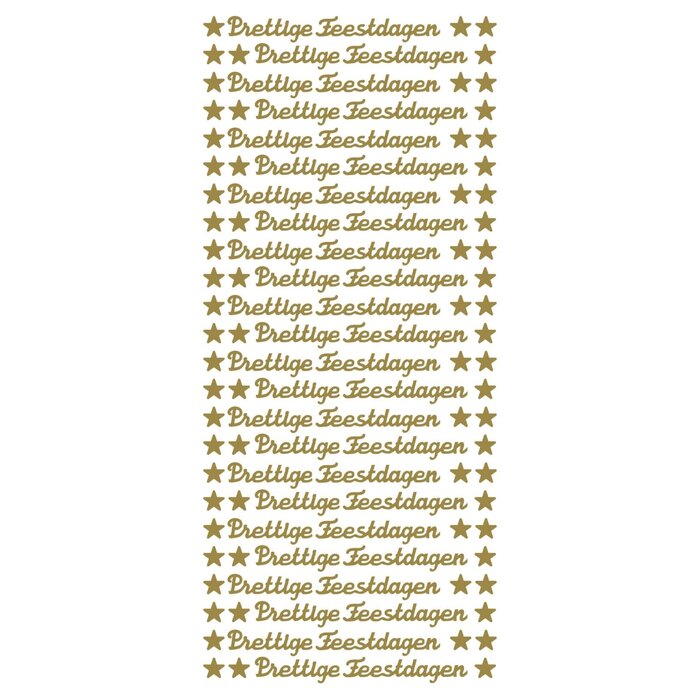 Sticker Prettige Feestdagen Klein Goud